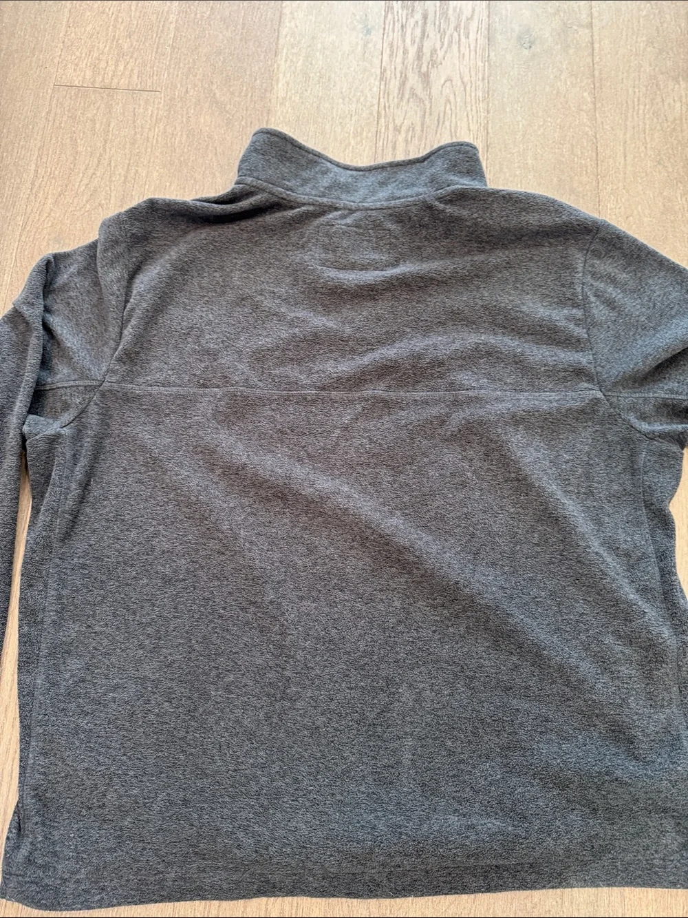 Lands’ End Fleece Quarter Zip Anyweather‎ Pullover Men’s XL High Collar Gray
